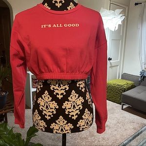 It’s All Good cropped sweatshirt